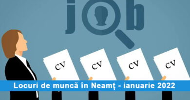 Sute de locuri de muncă disponibile în Neamț – ianuarie 2022